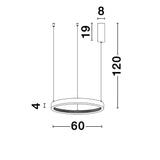 Anello di lampada a sospensione a LED PRESTON Oro antico