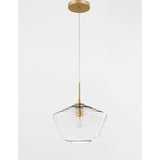 Prisma Glas Pendelleuchte Gold