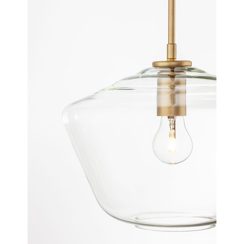 Prisma Glas Pendelleuchte Gold