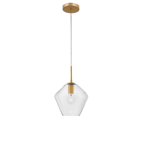 Prisma pendant light Ø 23 cm glass with modern design made of glass and gold-coloured metal