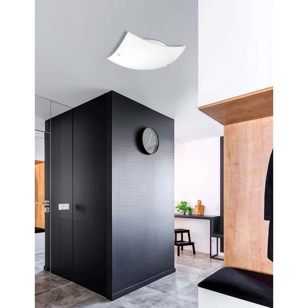 Quale ceiling lamp 2-flame chrome, glass