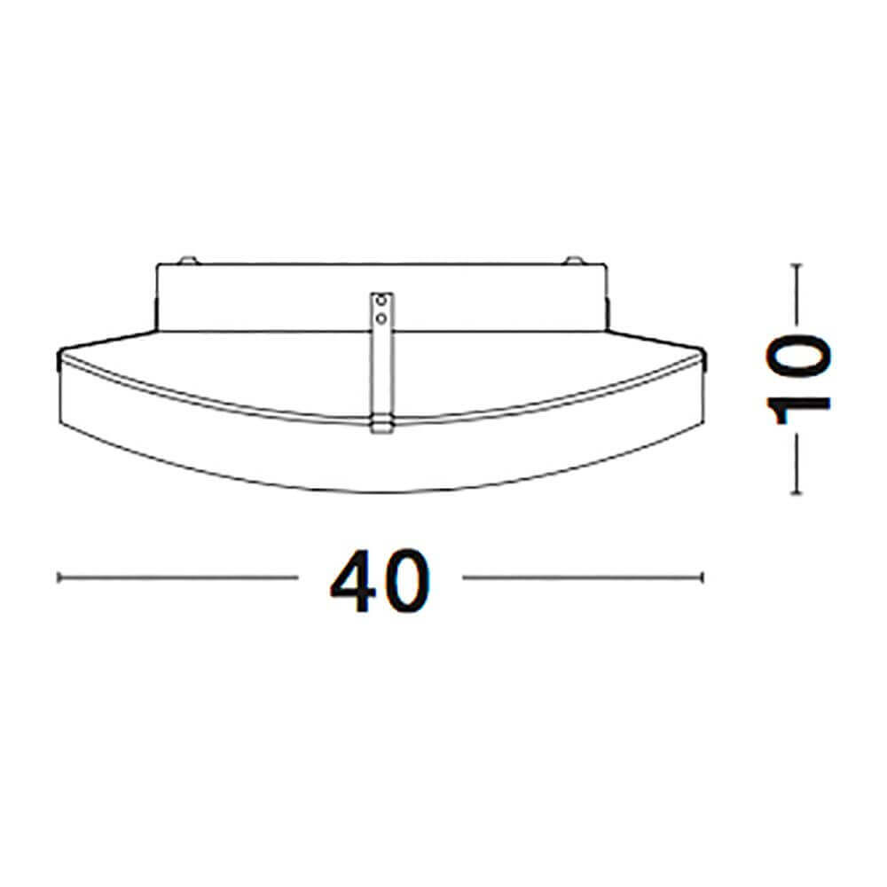 Quale ceiling lamp 2-flame chrome, glass