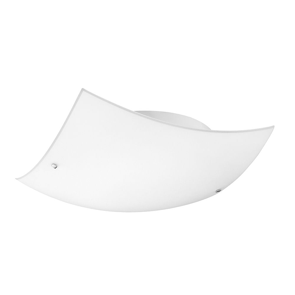 Qualer glass ceiling lamp 4-corner white