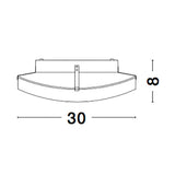 Lampada del soffitto in vetro di qualifica a 4 corner bianca