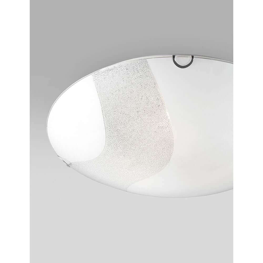 Nova Luce Quale Glass ceiling light 3-flame crystal