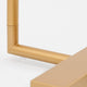Detailansicht der Raccio LED Stehlampe 140cm Gold mit elegantem Messing-Gold Gestell.