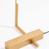 Raccio LED Stehlampe 140cm in Gold mit modernem Design und dekorativem Arm.
