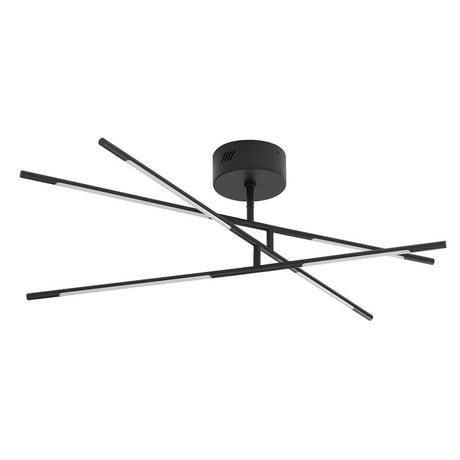 Raccio LED swivel ceiling light, metal with modern design and warm white light.
