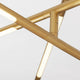 Raccio LED Deckenlampe Drehbar, Metall - Detailansicht der goldenen Leuchtstäbe im modernen Design.