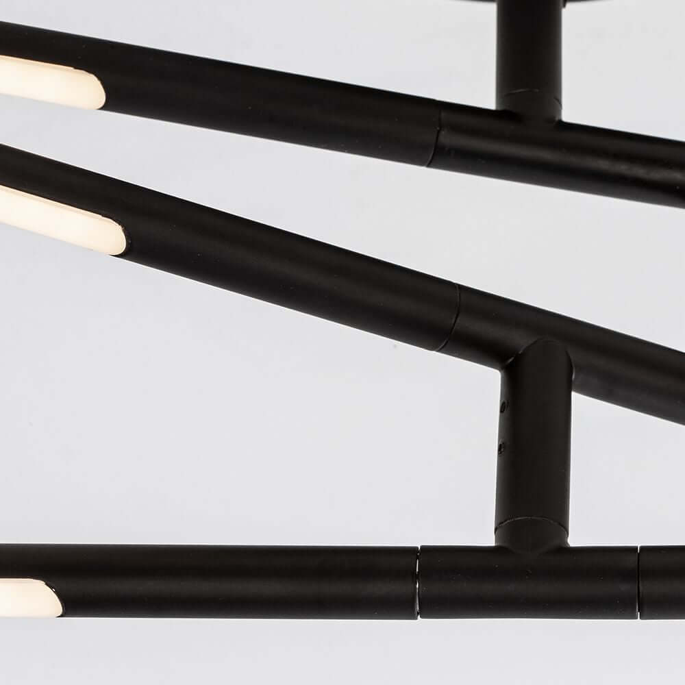 Raccio LED Deckenlampe Drehbar, Metall Detailansicht mit eleganten LED-Leuchtstäben