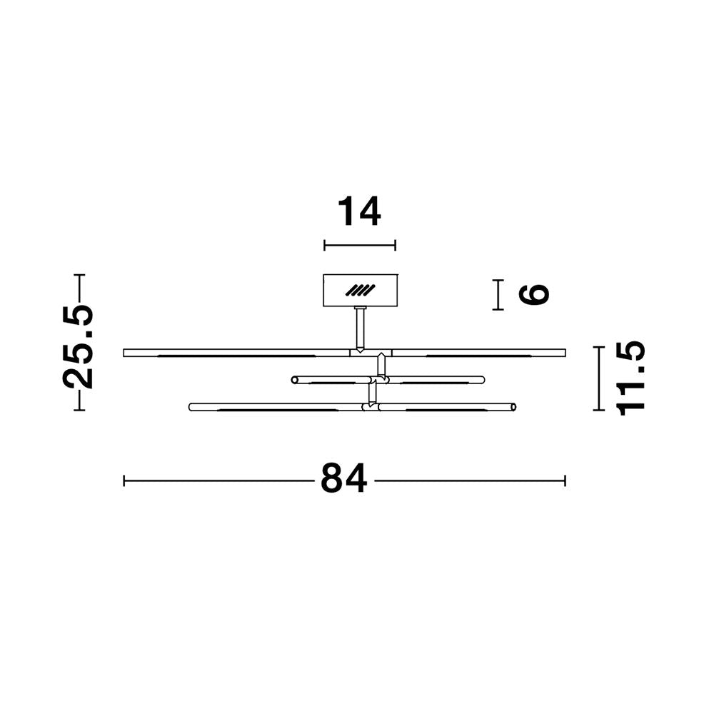 Raccio LED Deckenlampe Drehbar, Metall  Nova Luce   