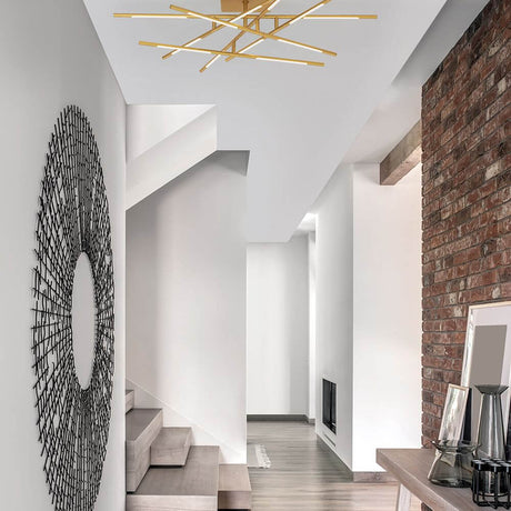 Raccio LED Deckenleuchte Metall im modernen Flur mit elegantem Design und warmweißem Licht.