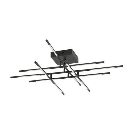 Raccio LED plafonnier en métal au design moderne avec élégants bras orientables.