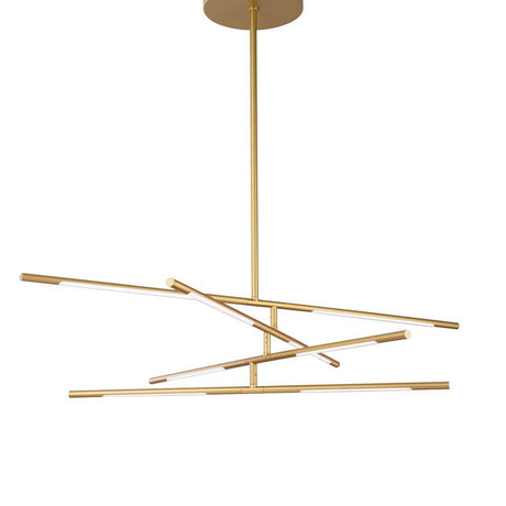 Raccio LED Hängelampe Ø 81cm Metall in elegantem Messing Gold, modern und stilvoll für jeden Wohnraum.