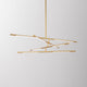 Raccio LED Hängelampe Ø 81cm Metall in elegantem Messing Gold mit modernem Design.