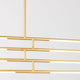 Raccio LED Hängelampe Ø 81cm Metall in modernem Design mit edlen Messing Goldstäben.
