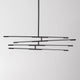 Raccio LED Hängelampe Ø 81cm Metall mit modernem Design in Schwarz und klaren Linien.