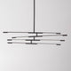 Raccio LED Hängelampe Ø 81cm Metall, moderne Pendelleuchte mit filigranen Metallstäben und warmem Licht.