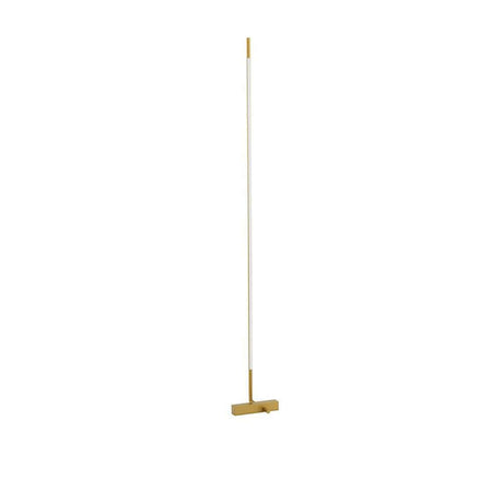 Lampadaire Raccio LED 140 cm Or en élégant design en laiton avec une silhouette filigrane et des lignes épurées.