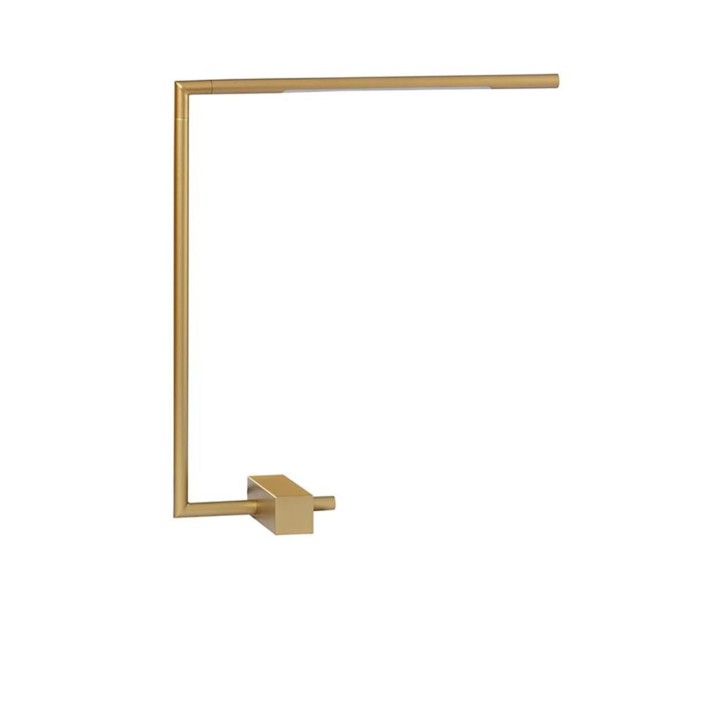 Moderne Raccio LED Tischleuchte aus goldfarbenem Metall, ideal für Esszimmer, Flur, Schlafzimmer und Wohnzimmer.
