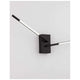 Raccio LED Wandlampe Metall Verstellbar in modernem Design mit zwei verstellbaren Lichtarmen.