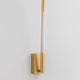 Raccio LED Wandleuchte Metall, Acryl in Gold, modernes Design für jeden Raum, kompakte Größe.