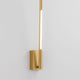Raccio LED Wandleuchte Metall, Acryl in elegantem Gold-Design an der Wand montiert.