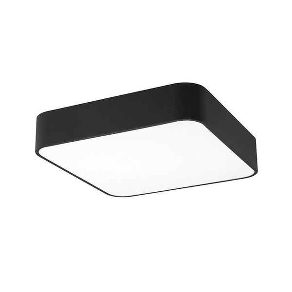 Ragu Deckenlampe Metall Quadratisch, schwarze Deckenleuchte Ø 46 cm mit Acrylschirm und Bronze-Finish