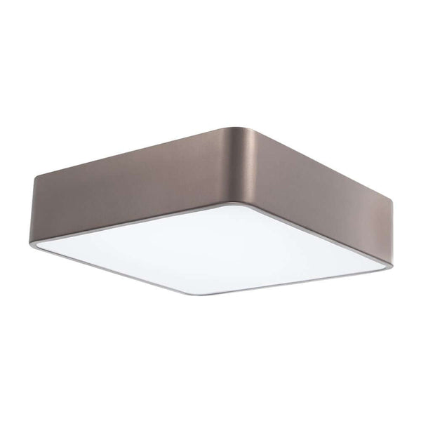 Ragu Deckenlampe Metall Quadratisch in Bronze mit Acryl-Schirm, moderne Deckenleuchte für Flur und Wohnzimmer