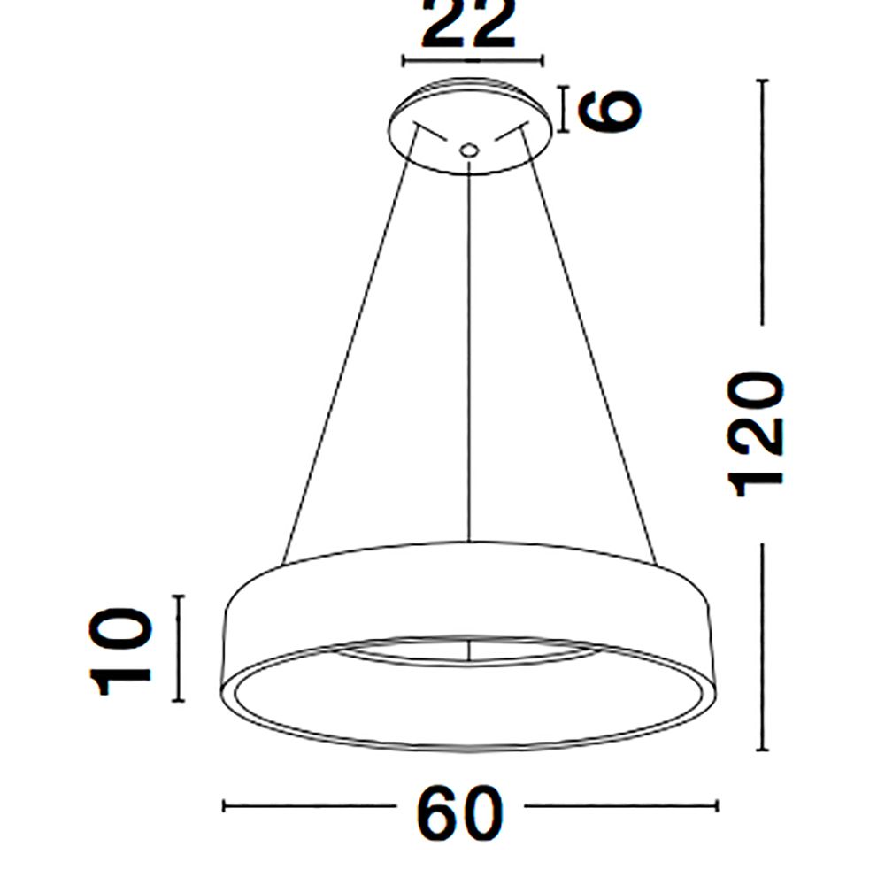 Rando LED Hanging Lamp Grey Ø 60cm