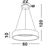 Rando LED hanging lamp gray Ø 60cm