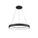 Rando LED Smart Hängeleuchte in modernem Design aus Aluminium und Acryl, ideal für stilvolle Innenräume.