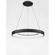 Moderne Rando LED Smart Hängeleuchte mit minimalistischem Design aus Aluminium und Acryl.