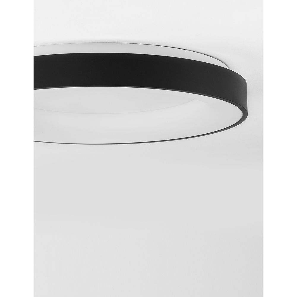 Rando LED ohut kattovalaisin musta Ø 60cm