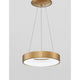 Moderne Rando LED Pendelleuchte aus Aluminium mit warmweißem Licht, ideal für Wohnzimmer oder Esstisch.