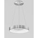 Moderne Rando LED Thin Hängelampe aus Aluminium mit warmweißem Licht, ideal für Wohnzimmer oder Esstisch.