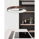 Rando LED Thin Hängelampe Ø 60cm Acryl, elegante Pendelleuchte in modernem Wohn- und Essbereich.