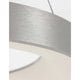Detailansicht der Rando LED Thin Hängelampe Ø 60cm Acryl mit hochwertigem Aluminiumdesign.