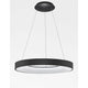 Rando LED Thin Hängeleuchte Acryl in modernem Design, Schwarz, minimalistisch, für Lichtstreuung im Wohnzimmer.