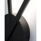 Detailansicht der Reslin LED Metall Wandleuchte mit modernem Design und warmweißem Licht.