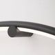 Detail der Ring LED-Wandleuchte zum aufhängen Schwarz, modernes Design aus Acryl und Aluminium.