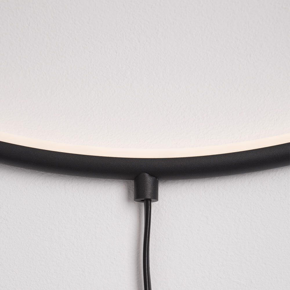 Luce murale a led anello per impiccare il nero