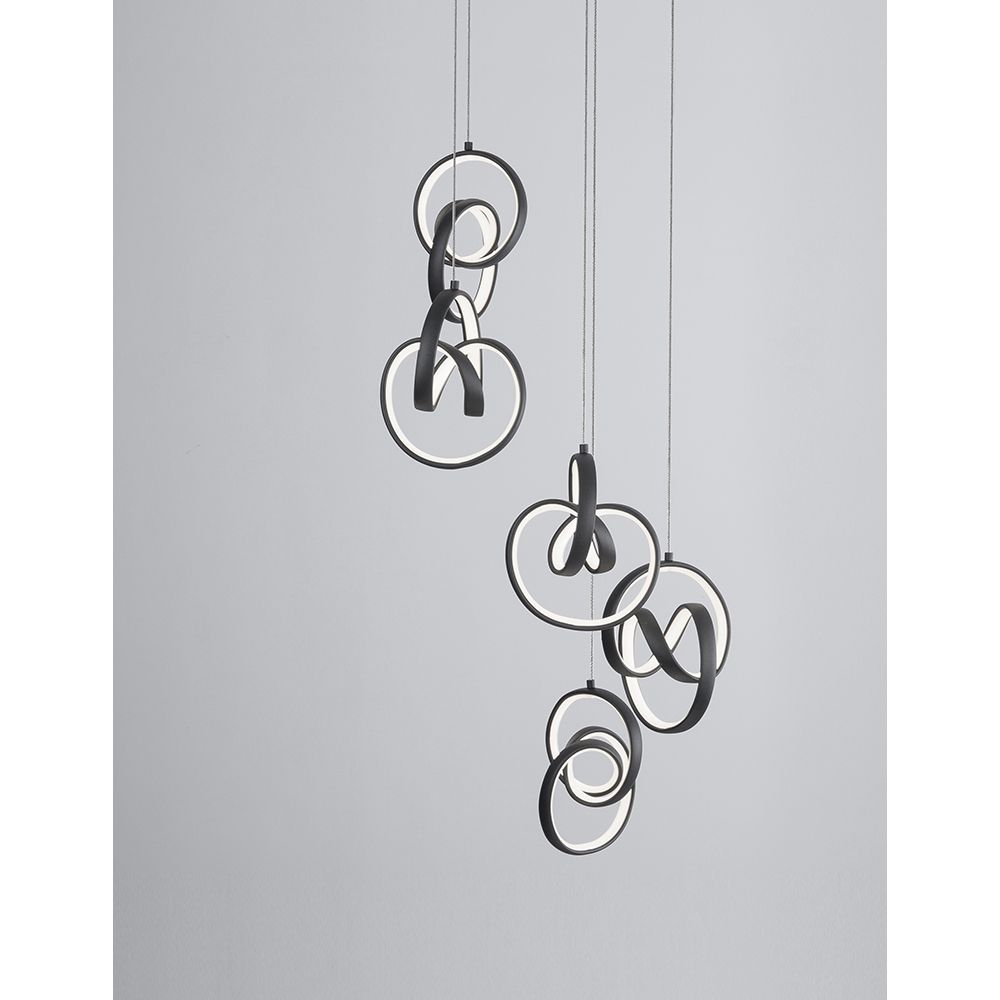 Rings LED hanging lamp Infinity Black