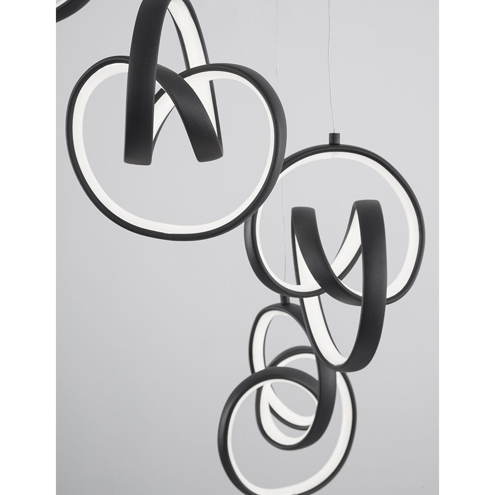 Rings LED hanging lamp Infinity Black