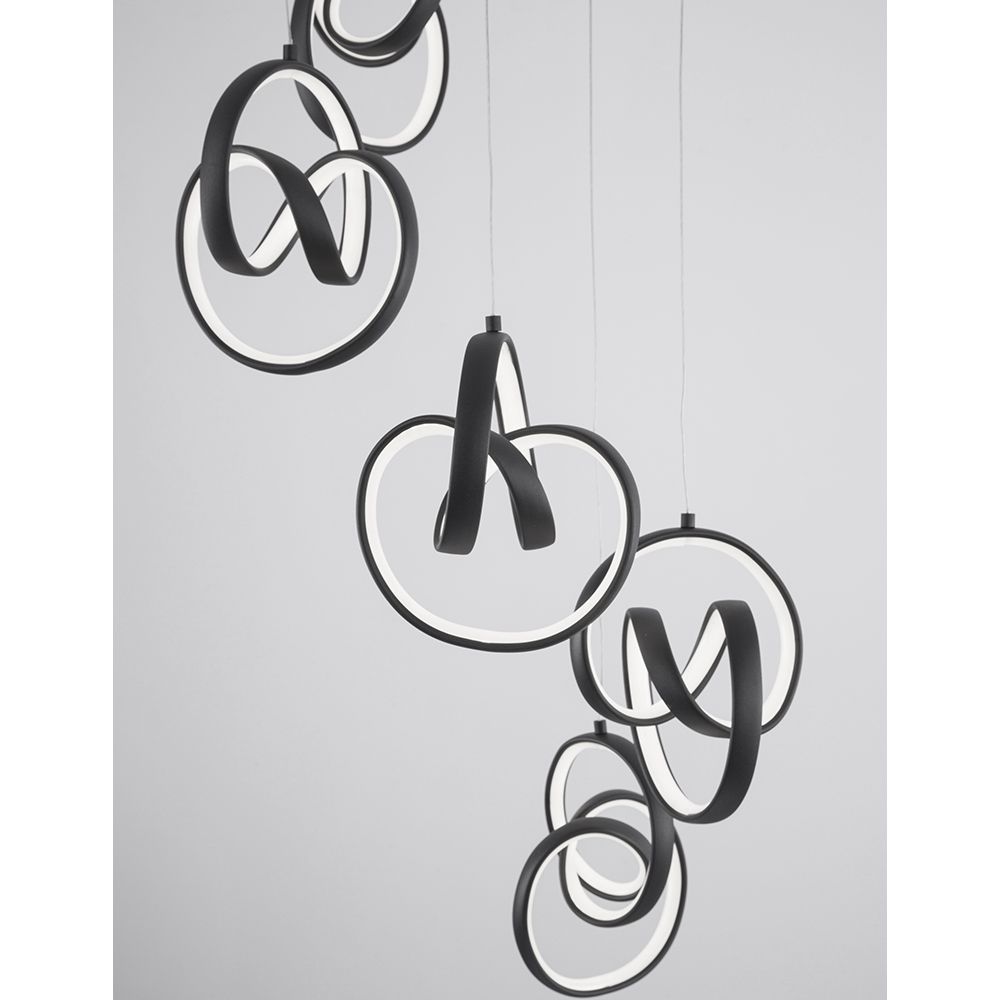 Rings LED hanging lamp Infinity Black