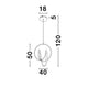 Lampada sospesa a led Black intorno
