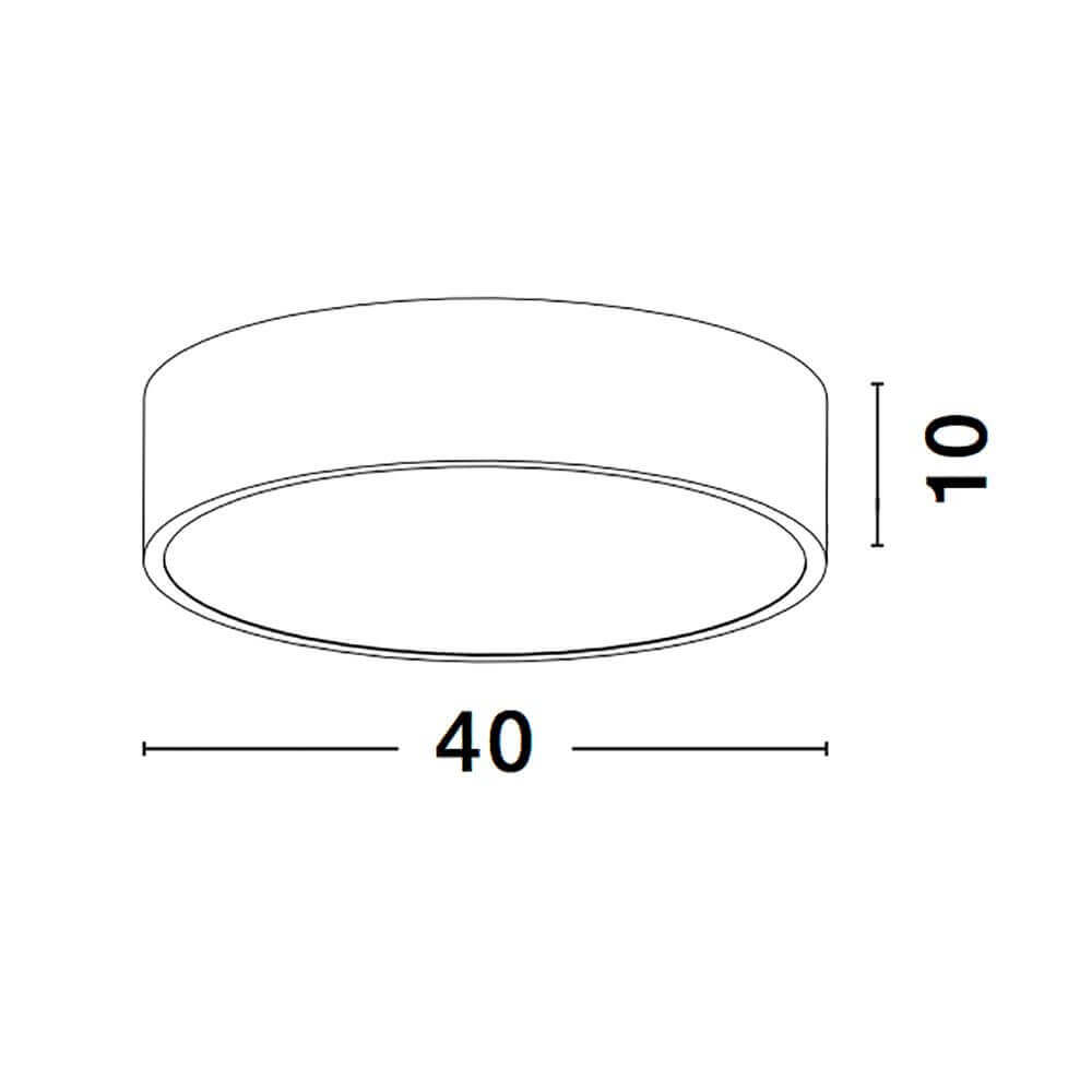 Roda LED ceiling lamp Ø 40cm round