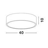 Roda LED ceiling lamp Ø 40cm round