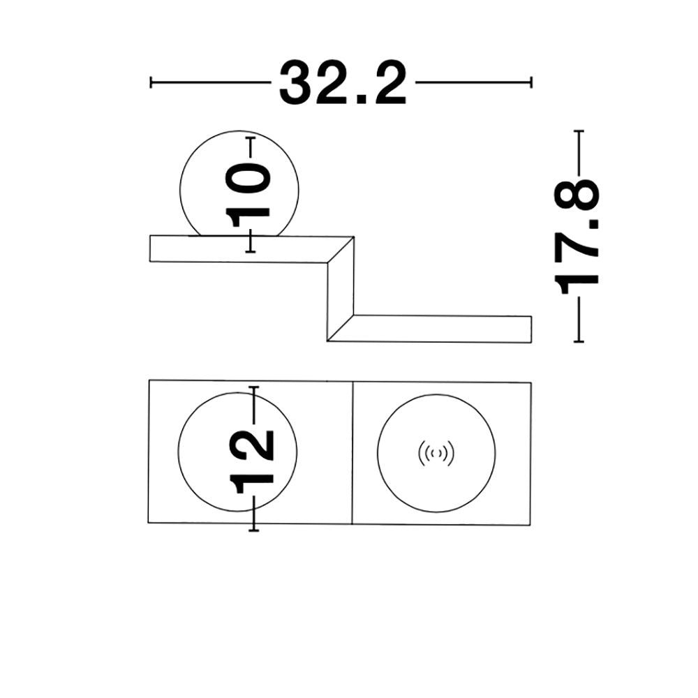 Room LED wall lamp with charger