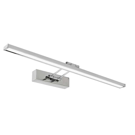 Rosa LED Bad Wandleuchte IP44 mit modernem Design und chromfarbener Oberfläche.